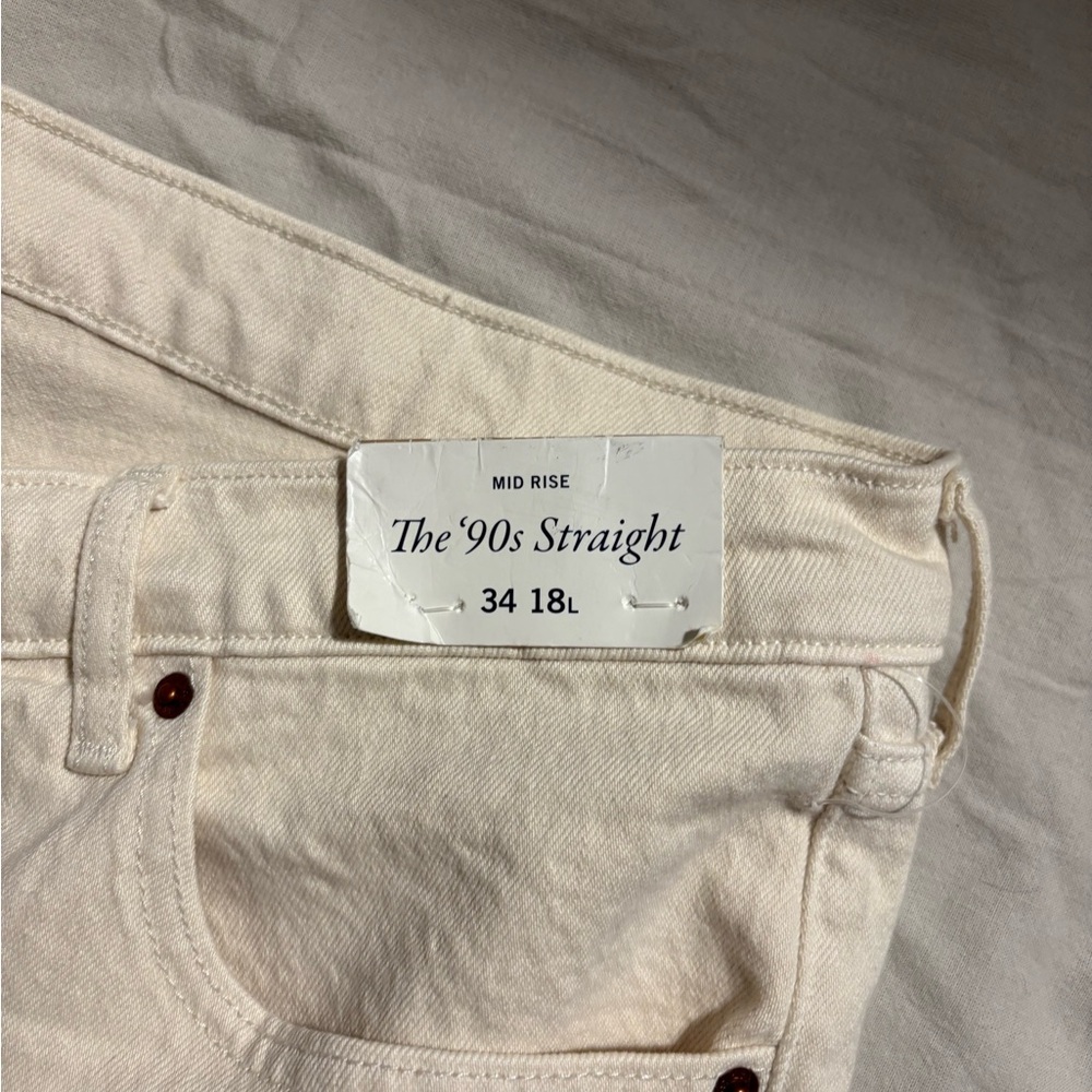 Abercrombie & Fitch Cream Straight Jeans